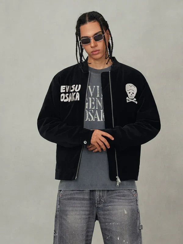 Evisu Padded Souvenir Black Jacket