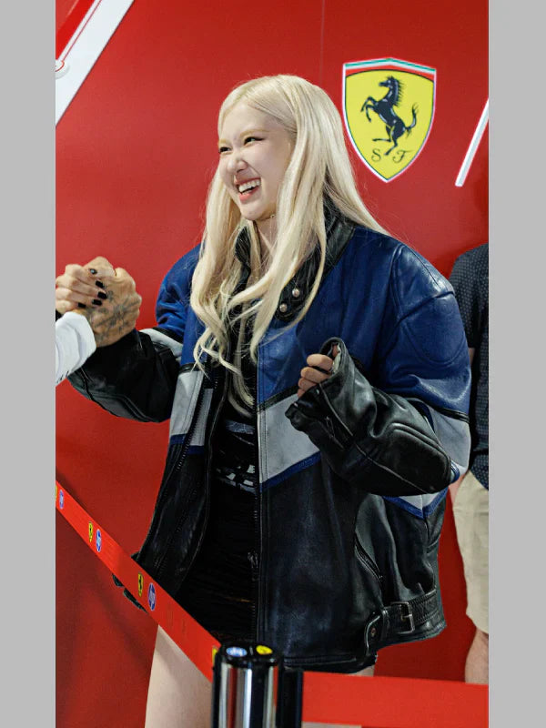 2025 Mimai GP ROSÉ Leather Racer Jacket