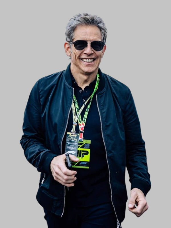 F1 Ben Stiller Black Bomber Jacket