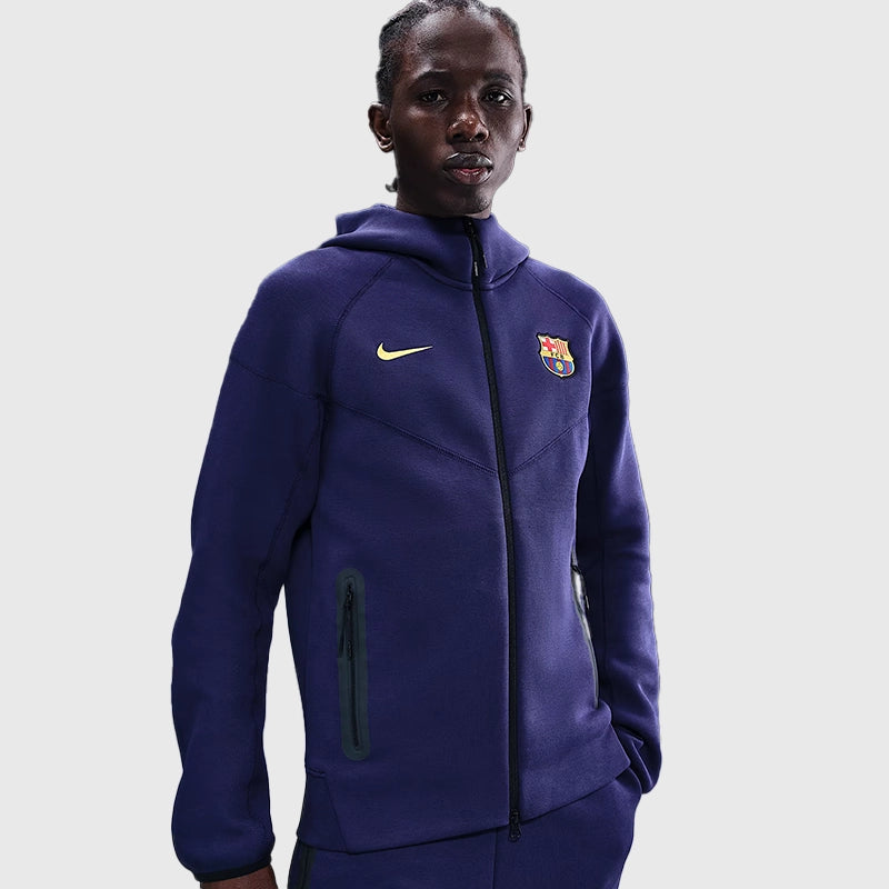 FC Barcelona Tech Windrunner Nike Soccer Hoodie Purple