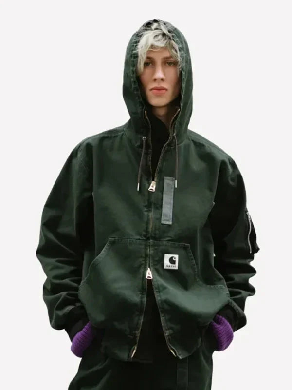 FW25 Sacai Carhartt Phthalo Green Jacket
