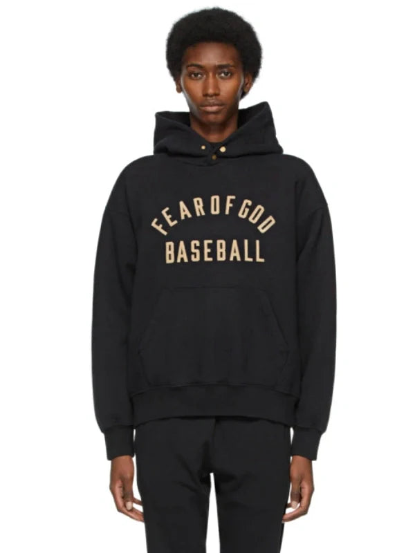 Fear Of God Baseball Hoodie Black
