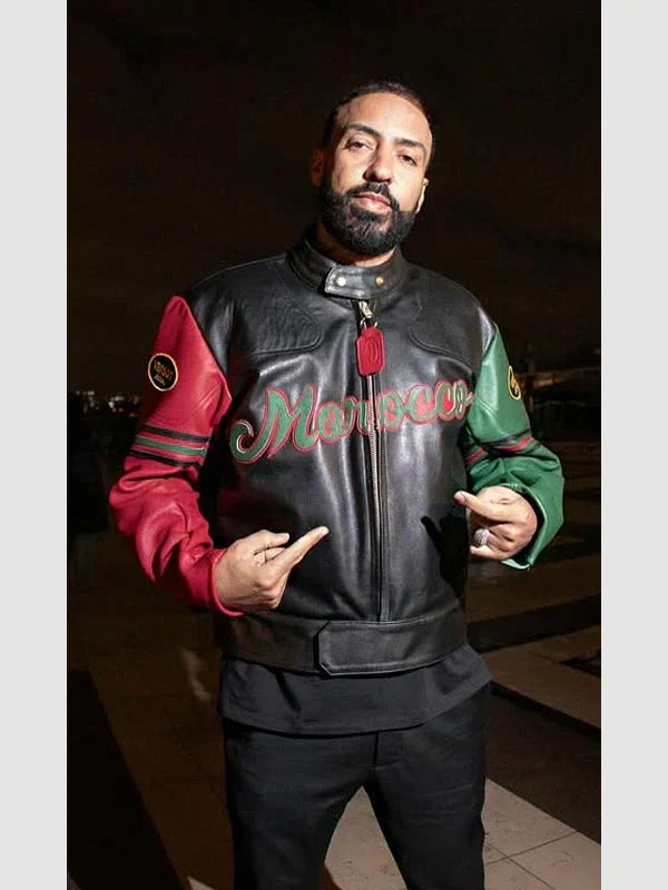 French Montana Morocco Vanson Leather Jacket
