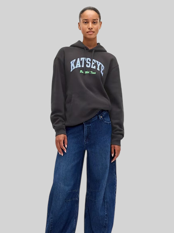 Gap KATSEYE Logo Relaxed Hoodie Black and Green