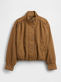 Gap Twill Bubble Jacket Brown