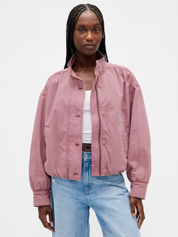 Gap Twill Bubble Pink Jacket