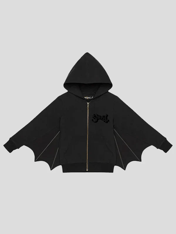 Ghost Bat Hoodie Black