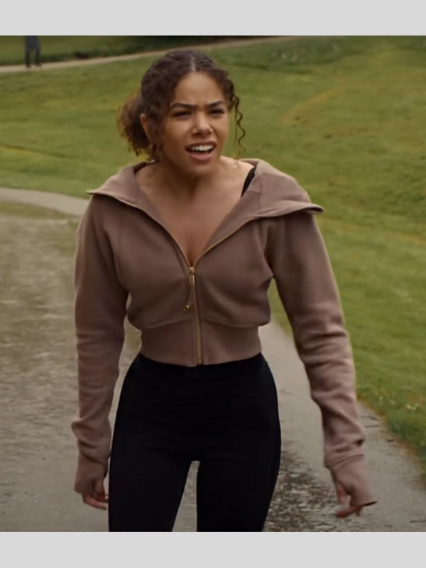 Ginny and Georgia S03 Ginny Miller Brown Cropped Hoodie
