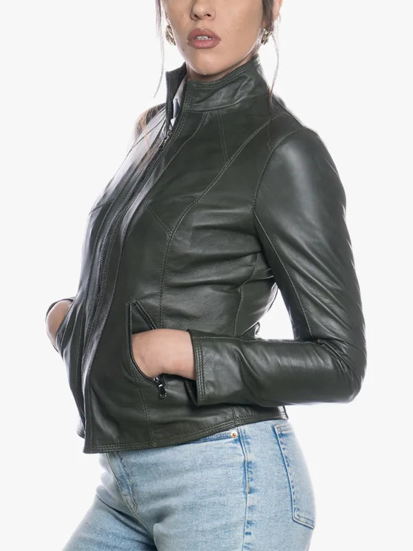 Vanessa Green Leather Jacket