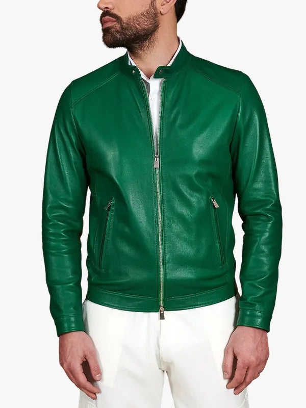 Green Biker Jacket