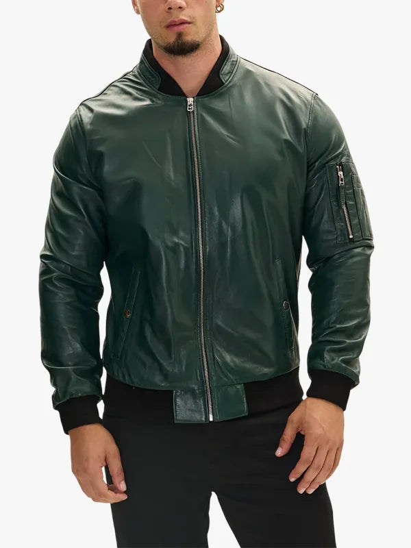 Green Bomber Stylish Jacket