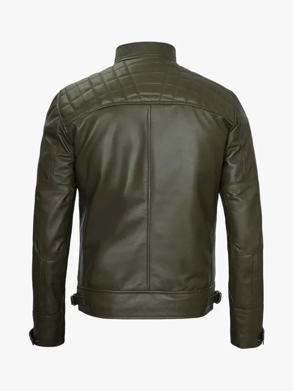 Green Jacket Mens Quilted Shoulder