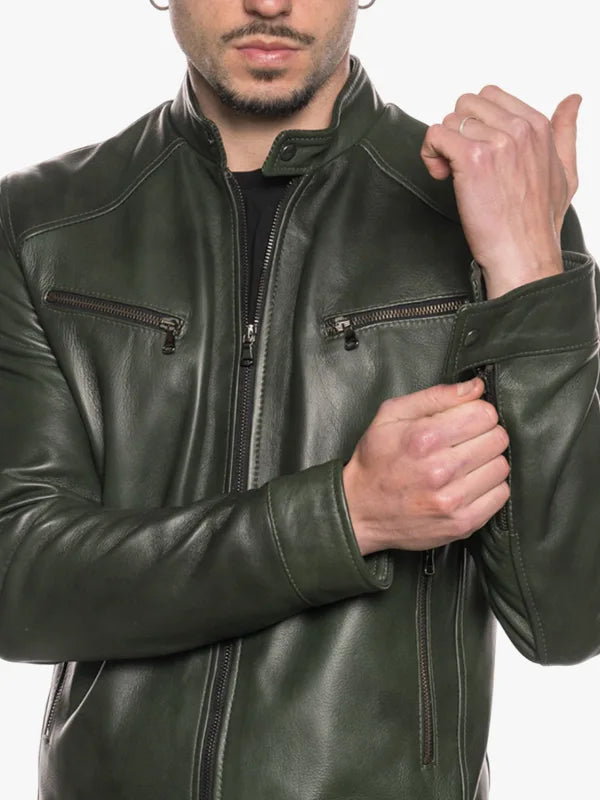 Green Men Uo6 Snap Tab Jacket