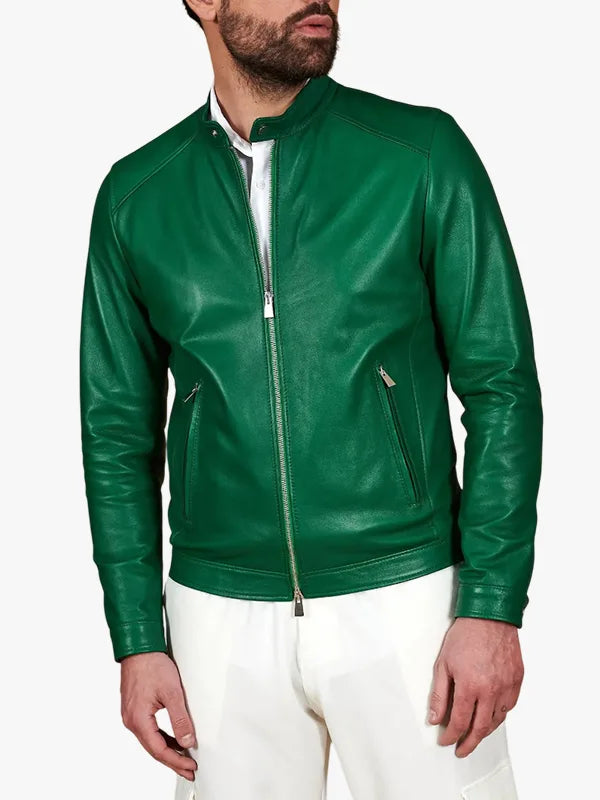 Green Tab Biker Jacket