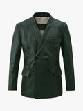 Green Vintage Leather Blazer