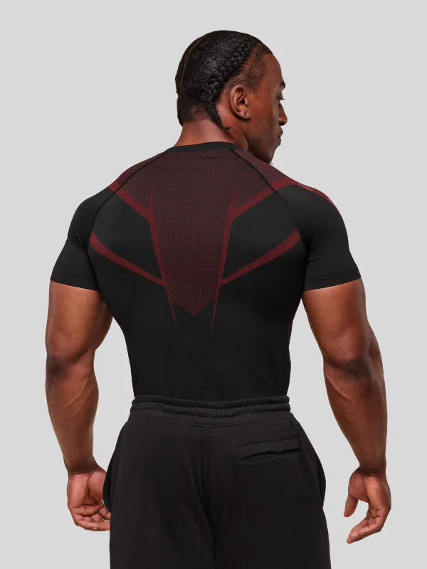 Gymshark Onyx 5.0 Black-Carmine Red T-shirt