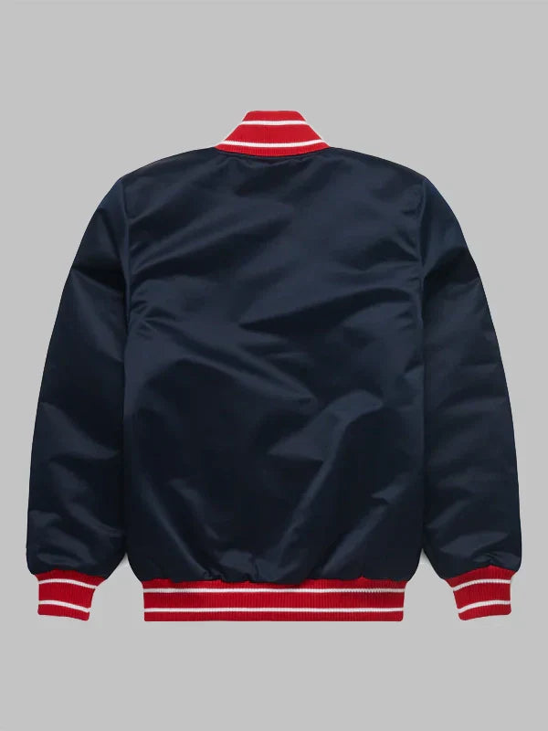 HOMAGE X Starter Guardians Heavyweight Blue Satin Varsity Jacket