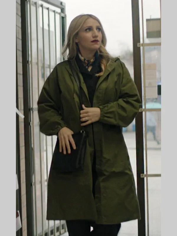 Happy Face Annaleigh Ashford Hooded Green Coat