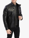 Henry Leather Jacket Black