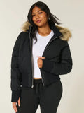 Hollister Fur Jacket Black