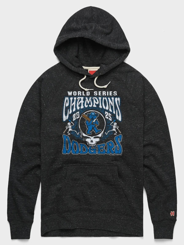 Homage MLB x Grateful Dead x Dodgers World Series Champions 2025 Hoodie Black