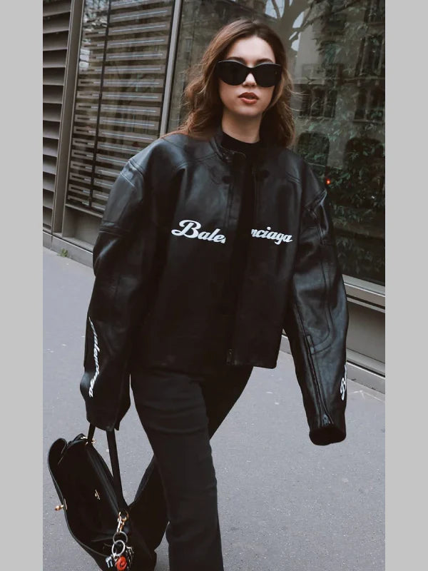 I Automobili Lamborghini x Balenciaga Leather Jacket Black