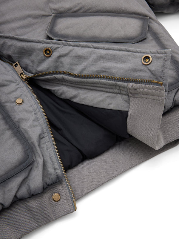 Ishigaki Grey A1 Bomber Puffer Jacket Shinzo