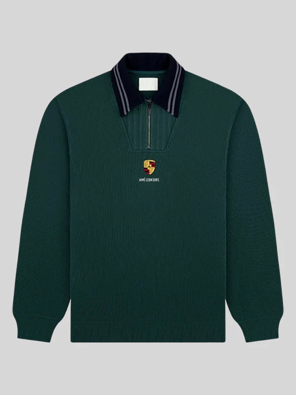 ALD x Porsche Jacquard Collar Quarter Zip Pullover