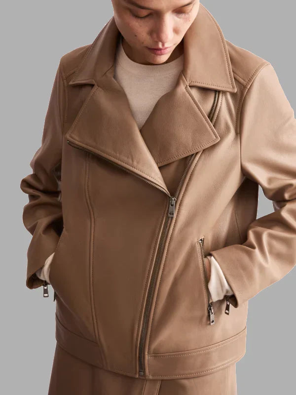 Jaeger Brown Leather Jacket