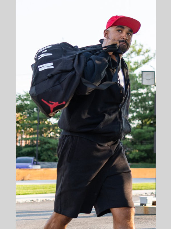 Jalen Hurts Training Camp Jordan Zip-Up Hoodie Black
