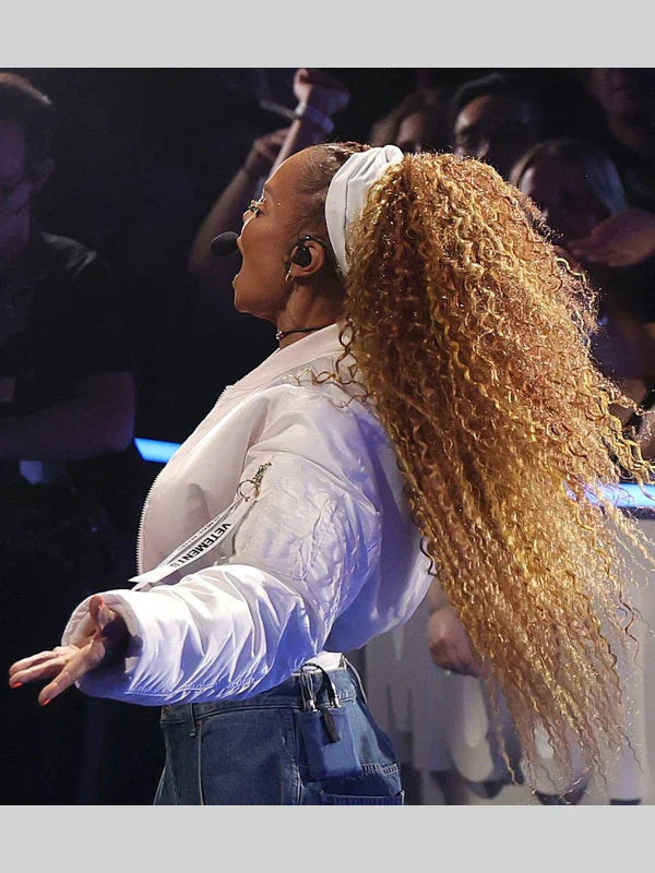 Janet Jackson 2025 AMA White Cropped Jacket