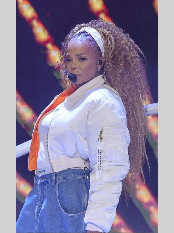 Janet Jackson AMA 2025 Jacket White