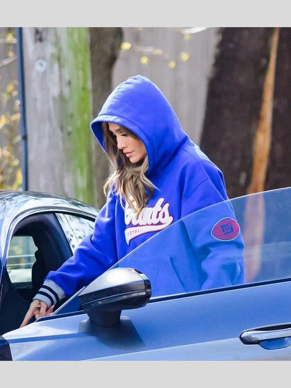 Jennifer Lopez Office Romance Giants Hoodie Blue