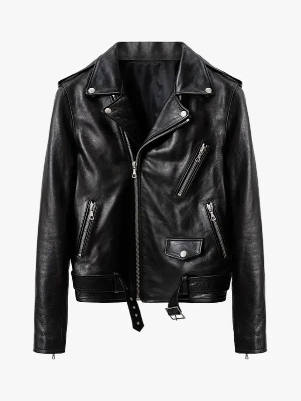 John Elliott Black Leather Moto Jacket
