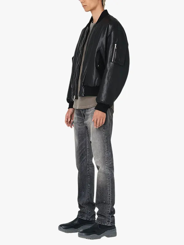 John Elliott Leather Andes Bomber Jacket