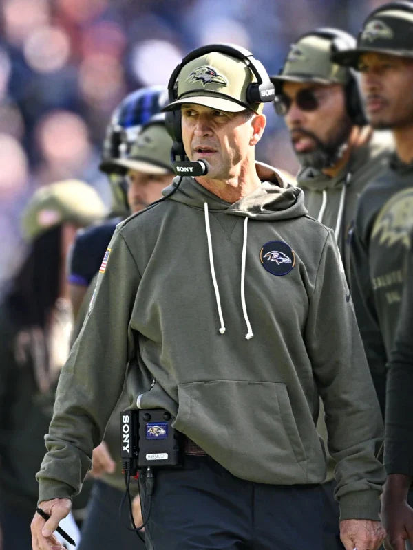 John Harbaugh Baltimore Ravens Salute To Service Hoodie