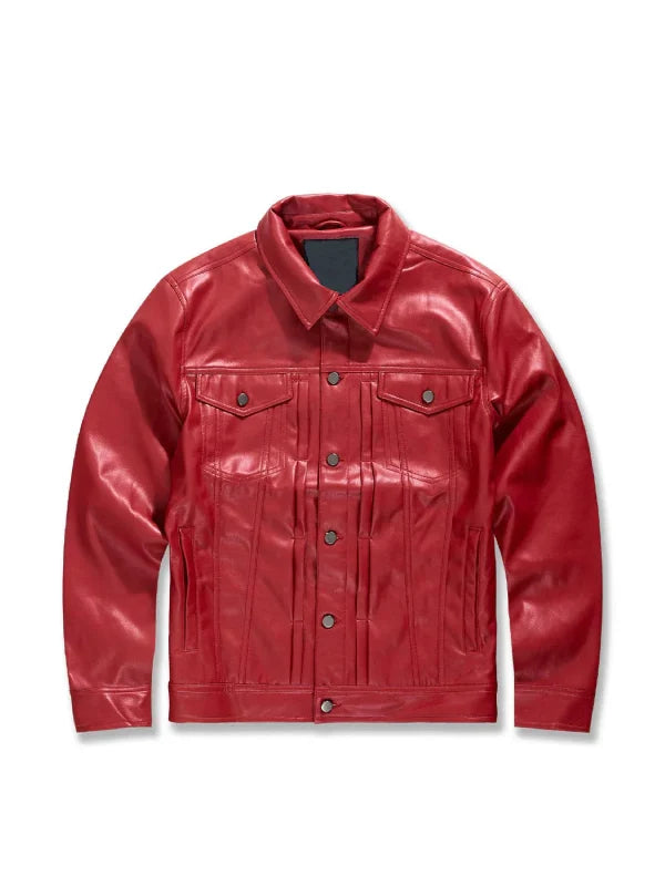 Jordan Craig Thriller Trucker Jacket Red