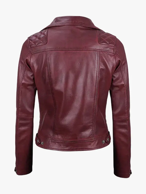 Kimberley Leather Burgundy Jacket