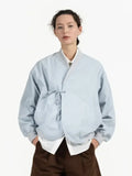 Kimono Bomber Blue Jacket
