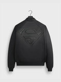 Kith x Superman Black Satin Bomber Jacket