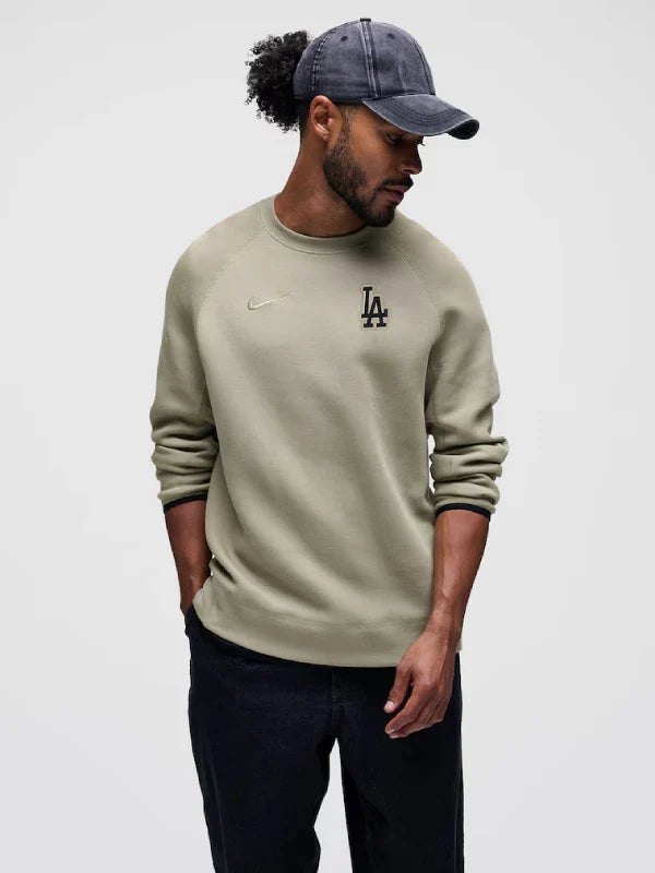 LA Dodgers Nike Tech Fleece Raglan Sweatshirt Olive