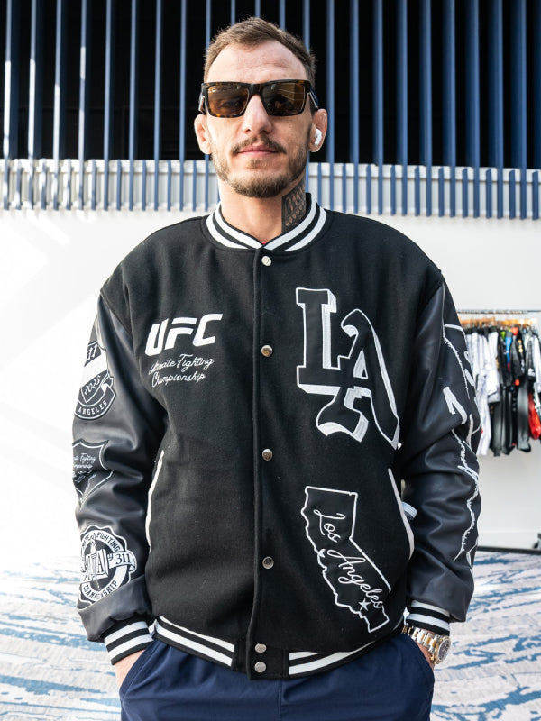 LA UFC 311 Black Varsity Jacket