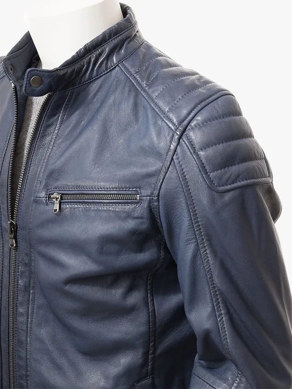 LUSTLEIGH Men's Leather Biker Jacket