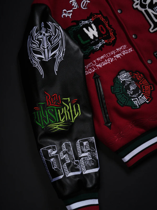 LWO Red & Black Letterman Jacket WWE