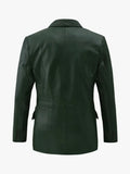 Leather Blazer Green Vintage