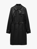 Leather Effect Trench Coat