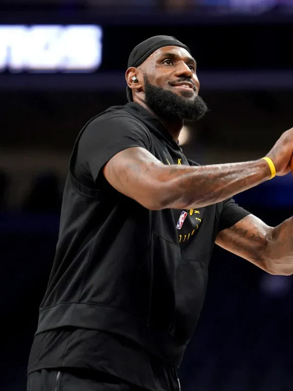 Lebron James Lakers Nike Black Sleeveless Hoodie