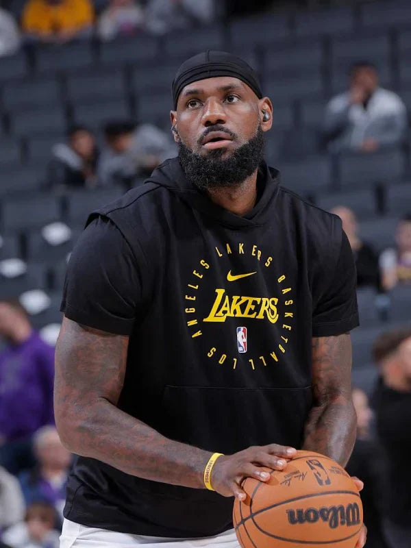 Lebron James Lakers Nike Sleeveless Hoodie Black