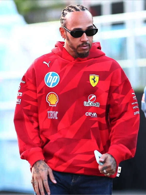Lewis Hamilton Scuderia Ferrari 2025 Special Edition Las Vegas Race Hoodie