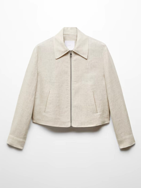 Linen Zip Jacket Women